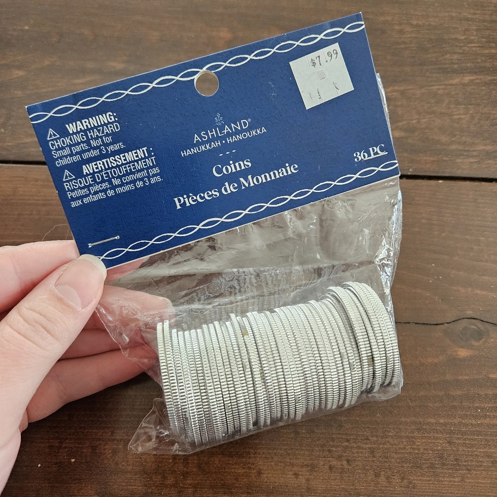 NEW Ashland Hanukkah Faux Silver Coins 36 Pc‎ (FREE with any $25+ purchase)